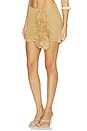 view 3 of 6 Pom Pom Mini Skirt in Tan
