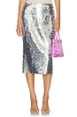 view 1 of 6 Mia Sequin Skirt in Satellite Silver