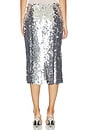 view 5 of 6 Mia Sequin Skirt in Satellite Silver