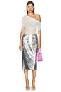 view 6 of 6 Mia Sequin Skirt in Satellite Silver