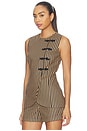 view 2 of 5 Mavis Linen Top in Black & Tan Stripe