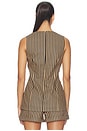 view 3 of 5 Mavis Linen Top in Black & Tan Stripe