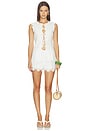 view 4 of 5 Delilah Eyelet Tie Top in Macadamia