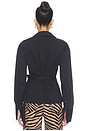 view 4 of 4 Anya Poplin Wrap Top in Black