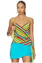 view 1 of 5 Marlowe Crepe Tie Tank Top in Vibrant Multi Stripe