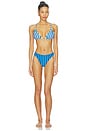 view 4 of 5 Bwai Bikini Bottom in Tonal Blue Stripe