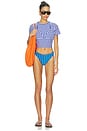 view 5 of 5 Bwai Bikini Bottom in Tonal Blue Stripe