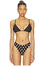 view 1 of 4 Bwai Bikini Top in Black & Tan Polka Dot