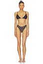 view 4 of 4 Bwai Bikini Top in Black & Tan Polka Dot