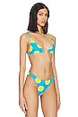 view 2 of 4 Bwai Bikini Top in Suburban Blue & Valley Green Dot Print