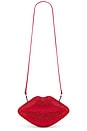 view 1 of 7 CLUTCH COM CRISTAIS LIP in Lucky Red