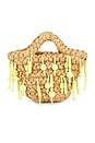 view 1 of 4 BOLSO TOTE BEADED SHELLY in Natural & Lime