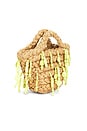 view 3 of 4 BOLSO TOTE BEADED SHELLY in Natural & Lime