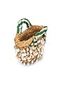 view 4 of 4 BOLSO TOTE SHELLY in Natural & Green Stripe