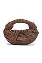 view 1 of 6 Raffia Lopsy Bag in Chocolate