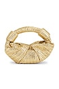 view 2 of 6 Metallic Raffia Lopsy Bag in Gold & Natural