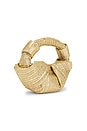 view 3 of 6 Metallic Raffia Lopsy Bag in Gold & Natural