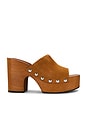 view 1 of 5 Suede Sol Wood Sandal in Tobacco