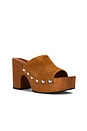 view 2 of 5 Suede Sol Wood Sandal in Tobacco