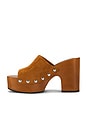 view 5 of 5 Suede Sol Wood Sandal in Tobacco