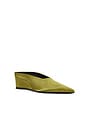 view 2 of 5 Satin Pointed Gala Wedge in Moss