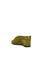 view 3 of 5 Satin Pointed Gala Wedge in Moss