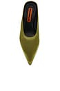 view 4 of 5 Satin Pointed Gala Wedge in Moss