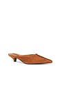 view 2 of 5 Suede Arrow Mule Pump in Sepia Brown
