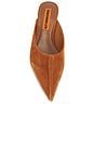 view 5 of 5 Suede Arrow Mule Pump in Sepia Brown
