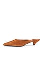 view 6 of 5 Suede Arrow Mule Pump in Sepia Brown