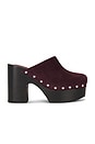 view 1 of 5 Suede Sol Platform Clog in Bordeaux
