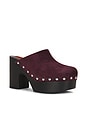 view 2 of 5 Suede Sol Platform Clog in Bordeaux