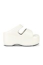view 1 of 5 Faux Leather Bubble Sandal in Macadamia