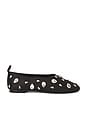view 1 of 5 Teardrop Crystal Riad Flat in Black & Clear
