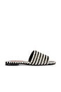 view 1 of 5 Stripe Salerno Sandal in Black & Natural Stripe