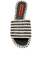 view 4 of 5 Stripe Salerno Sandal in Black & Natural Stripe