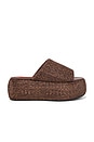 view 1 of 5 Raffia Cloudy Platform in Chocolate