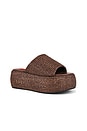 view 2 of 5 Raffia Cloudy Platform in Chocolate