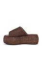 view 5 of 5 Raffia Cloudy Platform in Chocolate