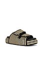 view 2 of 5 Stripe Raffia Cro Slide in Black & White Micro Stripe