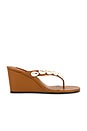 view 1 of 5 Soleil Wedge Sandal in Natural & Caramel