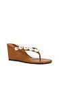 view 2 of 5 Soleil Wedge Sandal in Natural & Caramel