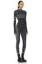 view 2 of 4 First Layers Turtleneck Catsuit in Obsidian Winter Fairisle
