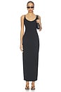 view 1 of 3 Smooth Layers Skimpy Strap Maxi Dress in Obsidian