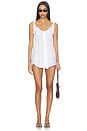view 1 of 3 Garment Washed Poplin Mini Dress in Snow