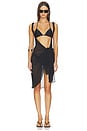 view 1 of 3 Sheer Cover Up Dress Sarong in Obsidian