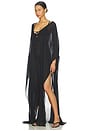 view 3 of 4 Sheer Long Kaftan in Obsidian