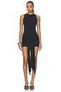 view 1 of 3 Cupro Jersey Wrap Mini Dress in Obsidian