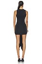 view 3 of 3 Cupro Jersey Wrap Mini Dress in Obsidian