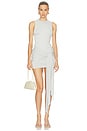 view 1 of 3 Cupro Jersey Wrap Mini Dress in Pearl